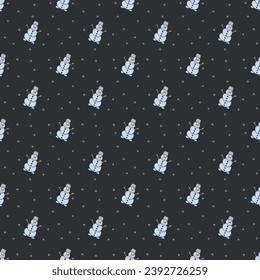 Seamless christmas pattern. New year background. Doodle illustration with christmas icons