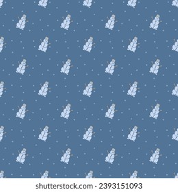 Seamless christmas pattern. New year background. Doodle illustration with christmas icons