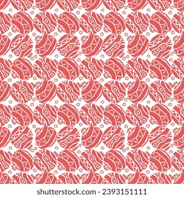 Nahtlose Weihnachtsmuster. Neuer Hintergrund. Dodle-Illustration mit Weihnachtsbildern