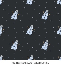 Seamless christmas pattern. New year background. Doodle illustration with christmas icons