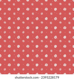 Seamless christmas pattern. New year background. Doodle illustration with christmas icons