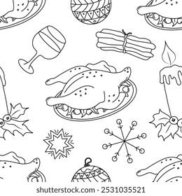 Seamless christmas pattern. New year background