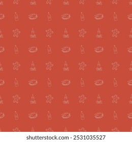 Seamless christmas pattern. New year background