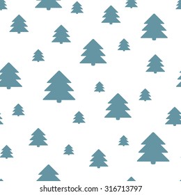 Seamless Christmas pattern. New Year theme. Background can be copied without any seams. Vector illustration. Winter endless texture can be used for printing onto fabric and paper or scrap booking. 