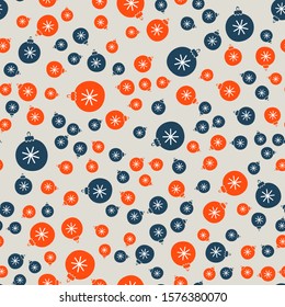 Seamless Christmas pattern on light background. Vector illustration.
