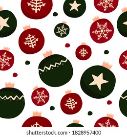 Seamless christmas pattern. Christmas ornament pattern