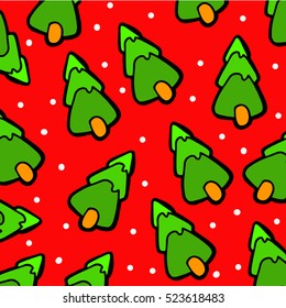 seamless Christmas pattern. Christmas ornament.