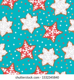 Seamless Christmas pattern for packaging and congratulations
