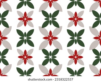 Seamless Christmas pattern. Christmas patterns in red and green colors