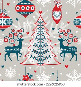 Seamless christmas pattern prints,Christmas shaped elements for elegant gift wrap,t-shirts, greeting cards.