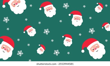 Seamless Christmas pattern with Santa Claus. Christmas background. SSTKChristmas and SSTKBackground