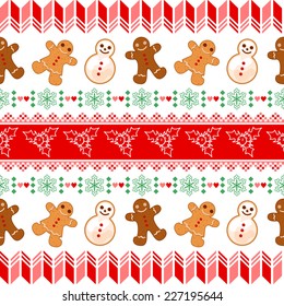 Seamless Christmas pattern with Scandinavian style