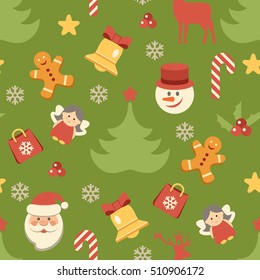 Seamless Christmas pattern. Scrapbook paper. Vector