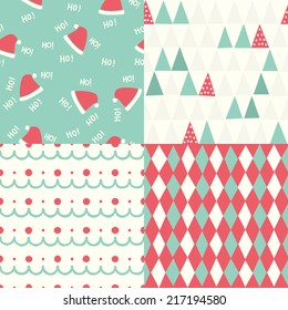 Seamless Christmas Pattern set
