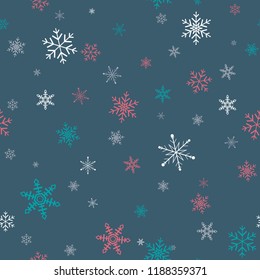seamless Christmas pattern with  snowflakes