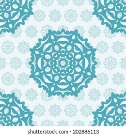 Seamless Christmas pattern with snowflakes 