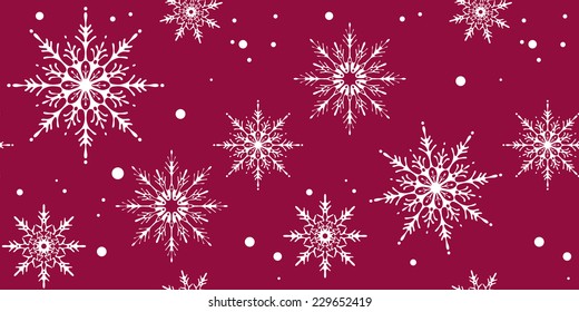 Seamless christmas pattern with snowflakes.