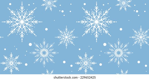 Seamless christmas pattern with snowflakes.