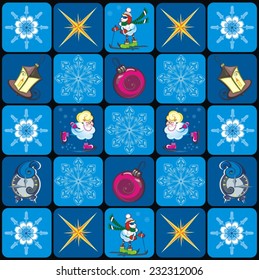 Seamless Christmas pattern with  snowflakes