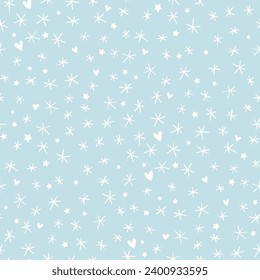 Patrón de Navidad sin problemas con copos de nieve