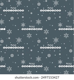 Seamless christmas pattern with snowflakes