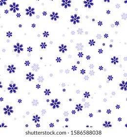 Seamless christmas pattern with snowflakes. Creative holiday texture.  for fabric, wrapping, textile, wallpaper, apparel. Vector illustration