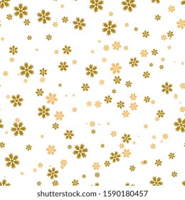 Seamless christmas pattern with snowflakes. Creative holiday texture.  for fabric, wrapping, textile, wallpaper, apparel. Vector illustration