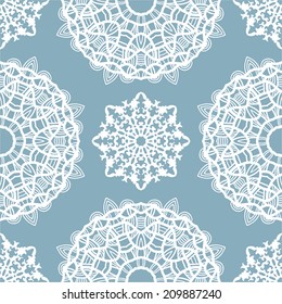 Seamless Christmas pattern with snowflakes, holiday background 