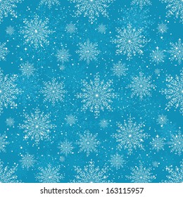 Seamless Christmas Pattern | Snowflakes And Christmas Trees Background For Gift Wrap