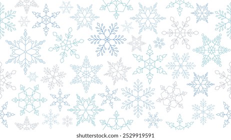 Patrón de Navidades sin fisuras con copos de nieve, Vector eps10 ilustración