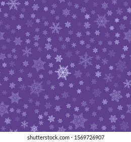 Seamless christmas pattern with snowflakes. Winter background for graphic design of packaging, backgrounds or banners. Vector stock illustration.