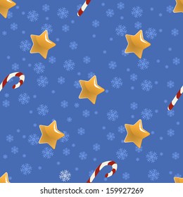 Seamless Christmas pattern with stars