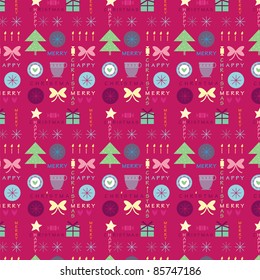 seamless Christmas pattern with the text