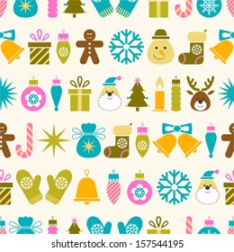 Seamless Christmas pattern for textiles, interior design, for book design, website background.