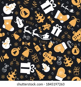 Seamless Christmas Pattern Texture. Vector illustration.