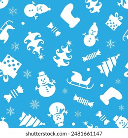 Seamless Christmas Pattern Texture. Vector illustration.
