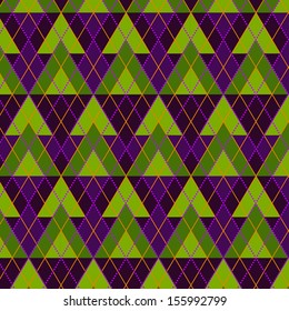 Seamless Christmas pattern in the traditional style of golfers. Diamonds. A bright background.