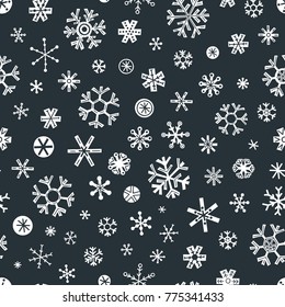 Seamless Christmas pattern in trendy Scandinavian style. Design element for modern and original festive textile, gift wrap, wall art, background, paper packaging, wrapping paper. Vector illustration.