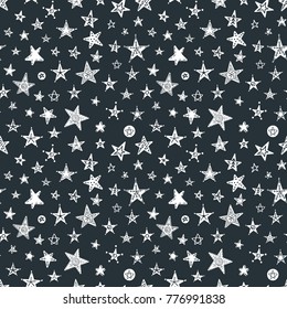 Seamless Christmas pattern in trendy Scandinavian style. Design element for modern and original festive textile, gift wrap, wall art, background, paper packaging, wrapping paper. Vector illustration.