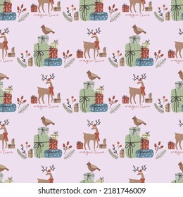 Seamless Christmas pattern. Christmas. Vector pattern.