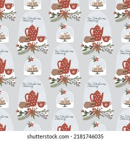 Seamless Christmas pattern. Christmas. Vector pattern.