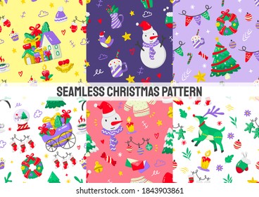 Seamless christmas Pattern Vector for banner, poster, flyer
