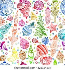 Seamless Christmas pattern. Vector, EPS10.