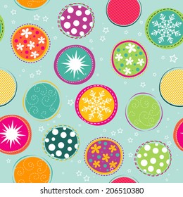 Seamless Christmas pattern, vector illustration