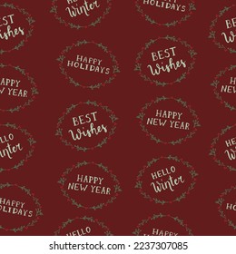 Seamless Christmas pattern. Vector illustration for cards, posters, flyers, webs and other use.