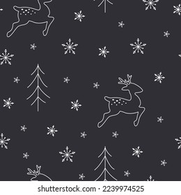 Seamless christmas pattern. Vector illustration