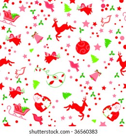 Seamless christmas pattern; vector illustration
