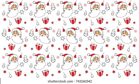 Seamless Christmas pattern. Vector illustration