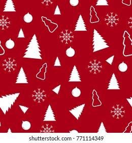 Seamless christmas pattern. Vector illustration.