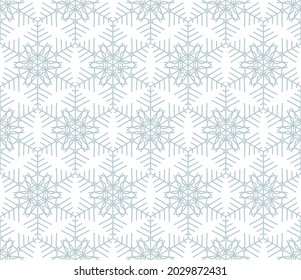 Nahtloses Weihnachtsmuster. Weiße Spitzen aus Schneeflocken